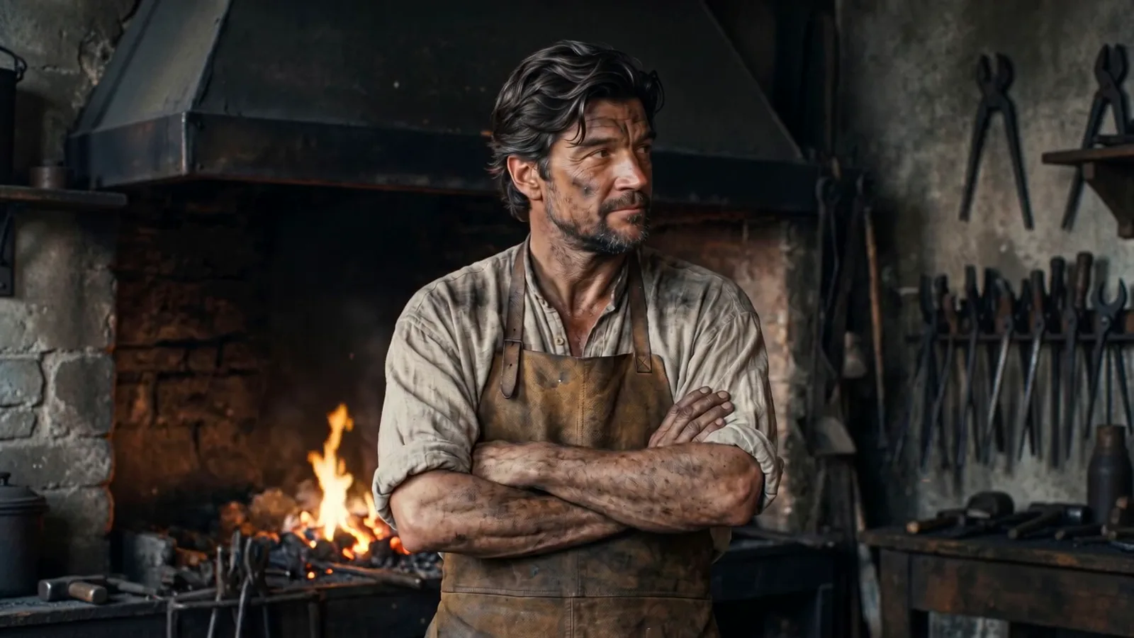 The silent Smith surveying his forge.